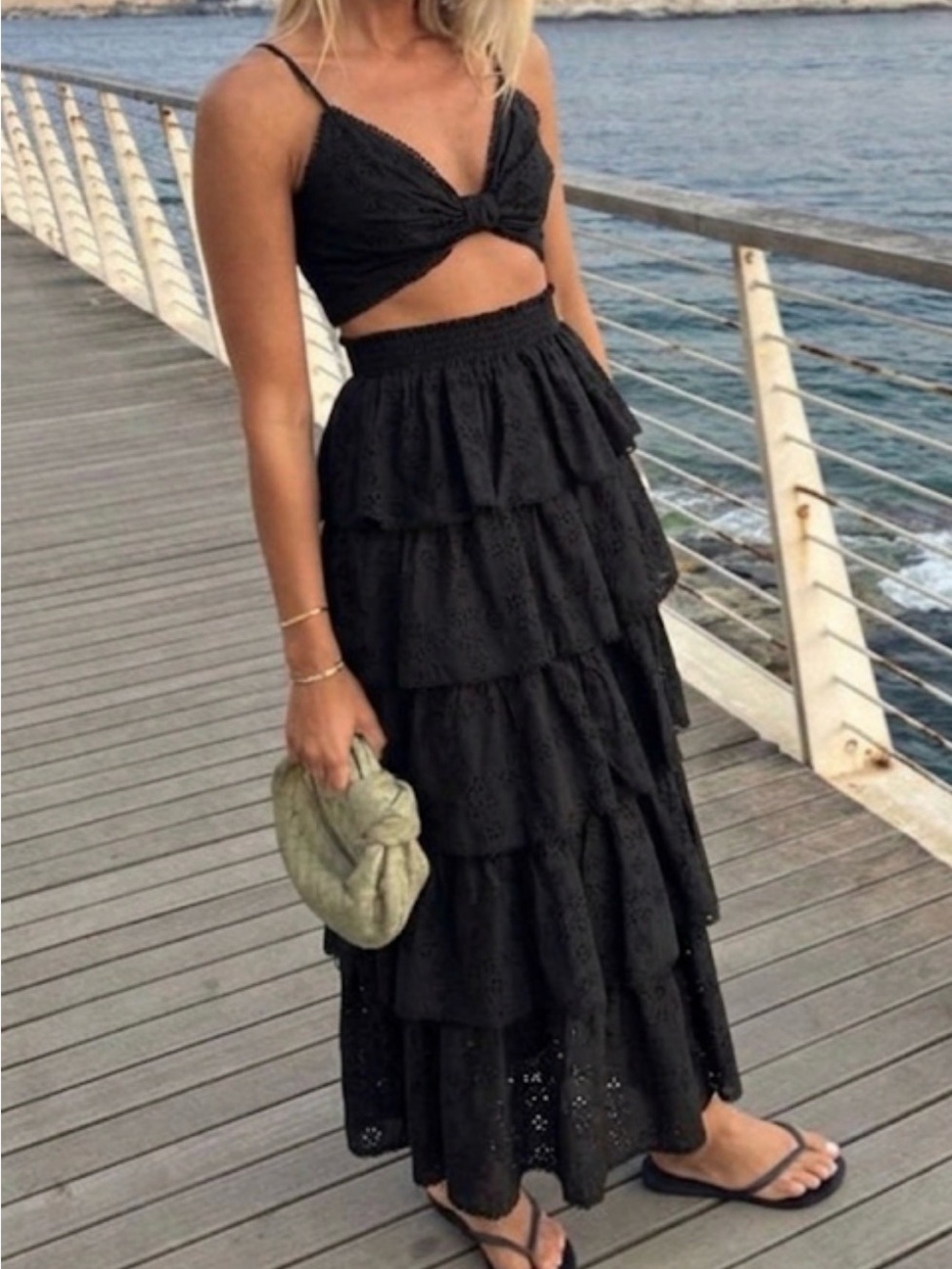 Hill House Black Eyelet Skirt Set
